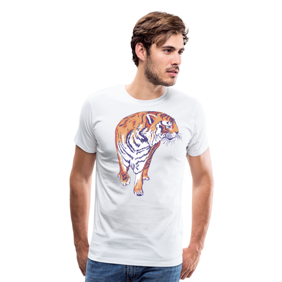 Sad Tiger | Men's Premium T-Shirt - white