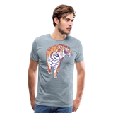 Sad Tiger | Men's Premium T-Shirt - heather ice blue