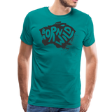 Born Wild Tiger | Men's Premium T-Shirt - teal