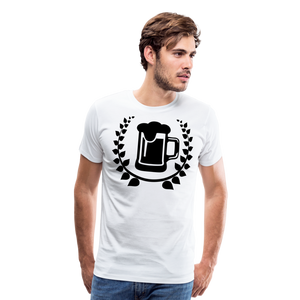 Beer With Laurel I | Men's Premium T-Shirt - white