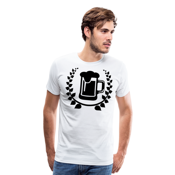 Beer With Laurel I | Men's Premium T-Shirt - white