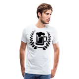 Beer With Laurel I | Men's Premium T-Shirt - white