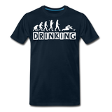 Evolution Ft Drinking IV | Men's Premium T-Shirt - deep navy