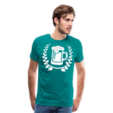 Beer With Laurel II | Men's Premium T-Shirt - teal