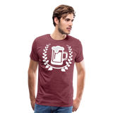 Beer With Laurel II | Men's Premium T-Shirt - heather burgundy