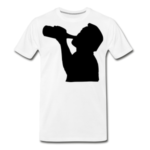 Drinking Silhouette I | Men's Premium T-Shirt - white