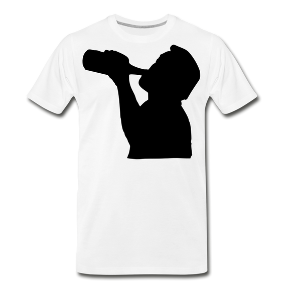 Drinking Silhouette I | Men's Premium T-Shirt - white