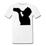 Drinking Silhouette I | Men's Premium T-Shirt - white