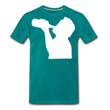 Drinking Silhouette II | Men's Premium T-Shirt - teal