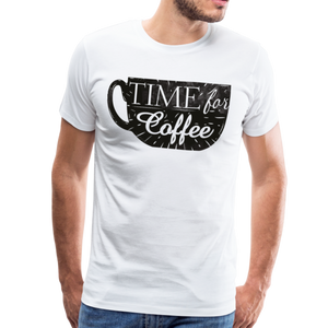 Time For Coffee | Men's Premium T-Shirt - white