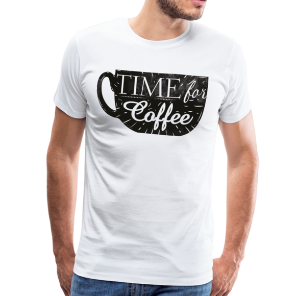 Time For Coffee | Men's Premium T-Shirt - white