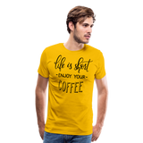 Enjoy Your Coffee I | Men's Premium T-Shirt - sun yellow