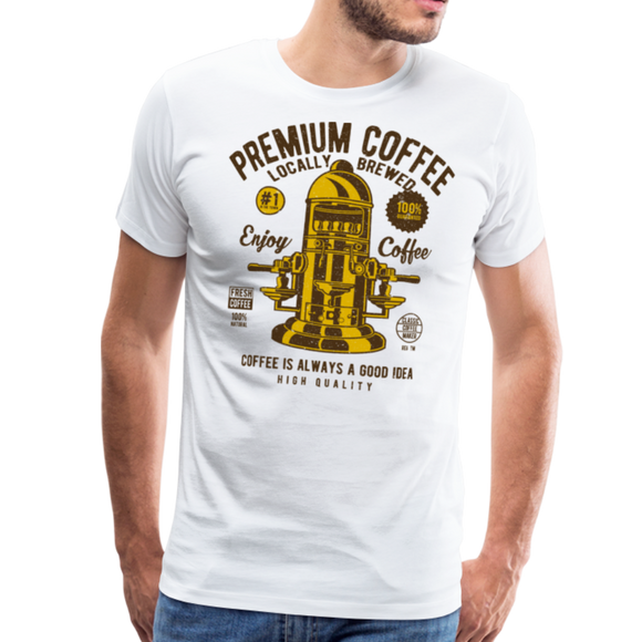 Premium Coffee | Men's Premium T-Shirt - white