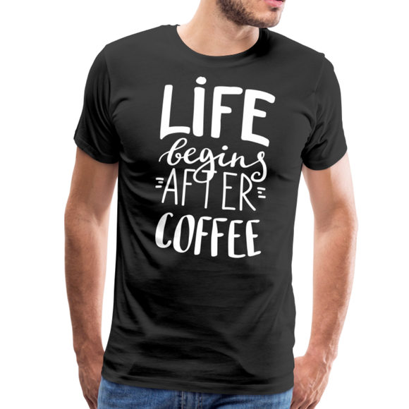 Life Begins After Coffee II | Men's Premium T-Shirt - black