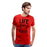 Life Begins After Coffee I | Men's Premium T-Shirt - red