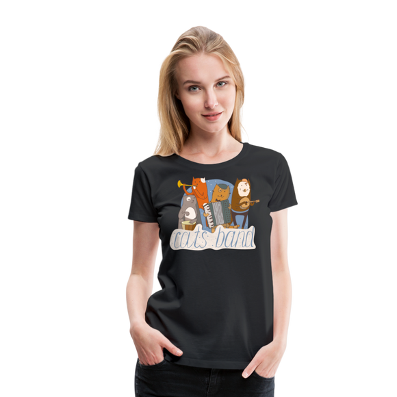 Cat Band | Women's Premium T-Shirt - black