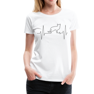 ECG Cat I | Women's Premium T-Shirt - white