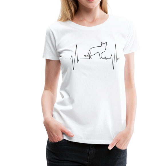 ECG Cat I | Women's Premium T-Shirt - white