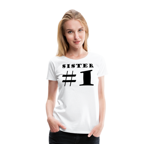 #1 Sister V | Women’s Premium T-Shirt - white