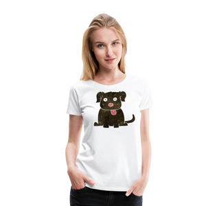 Abstract Dog | Women’s Premium T-Shirt - white