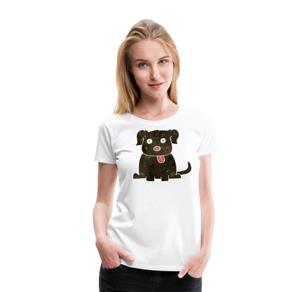 Abstract Dog | Women’s Premium T-Shirt - white