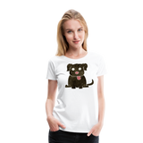 Abstract Dog | Women’s Premium T-Shirt - white