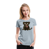 Abstract Dog | Women’s Premium T-Shirt - heather ice blue