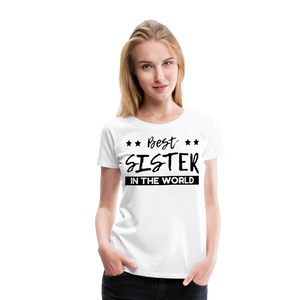 Best Sister V | Women’s Premium T-Shirt - white