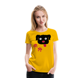 Dog Paws I | Women’s Premium T-Shirt - sun yellow