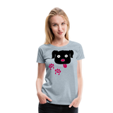 Dog Paws I | Women’s Premium T-Shirt - heather ice blue