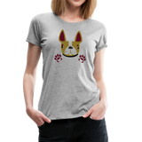 Dog Paws III | Women’s Premium T-Shirt - heather gray