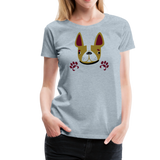 Dog Paws III | Women’s Premium T-Shirt - heather ice blue