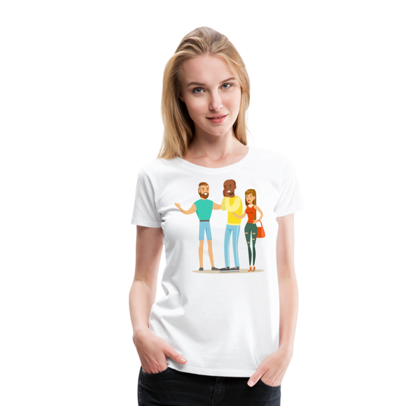 Friend Trio | Women’s Premium T-Shirt - white