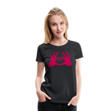 Hand-Shaped Heart I | Women’s Premium T-Shirt - black