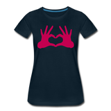 Hand-Shaped Heart I | Women’s Premium T-Shirt - deep navy