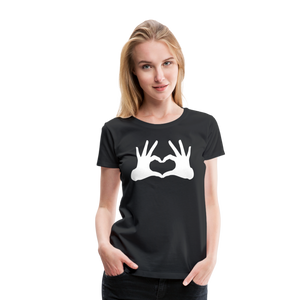 Hand-Shaped Heart III | Women’s Premium T-Shirt - black