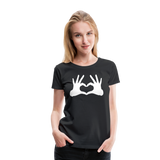 Hand-Shaped Heart III | Women’s Premium T-Shirt - black