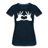 Hand-Shaped Heart III | Women’s Premium T-Shirt - deep navy