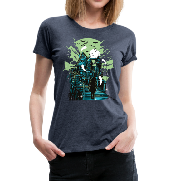 Haunted House | Women’s Premium T-Shirt - heather blue