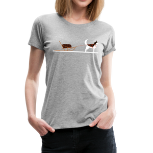 Husky With A Slide | Women’s Premium T-Shirt - heather gray