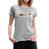 Husky With A Slide | Women’s Premium T-Shirt - heather gray