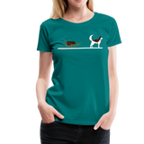 Husky With A Slide | Women’s Premium T-Shirt - teal