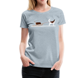 Husky With A Slide | Women’s Premium T-Shirt - heather ice blue