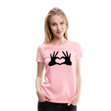 Hand-Shaped Heart II | Women’s Premium T-Shirt - pink