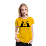 Hand-Shaped Heart II | Women’s Premium T-Shirt - sun yellow