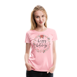 Happy Holidays | Women’s Premium T-Shirt - pink