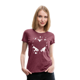 Heart Style I | Women’s Premium T-Shirt - heather burgundy