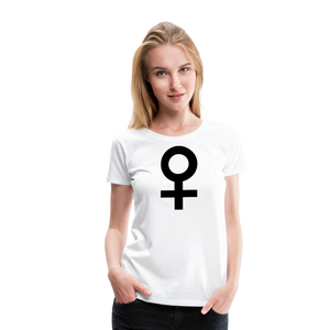 Female Symbol II | Women’s Premium T-Shirt - white