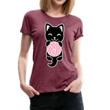 Kitten II | Women’s Premium T-Shirt - heather burgundy