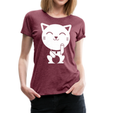 Neko II | Women’s Premium T-Shirt - heather burgundy